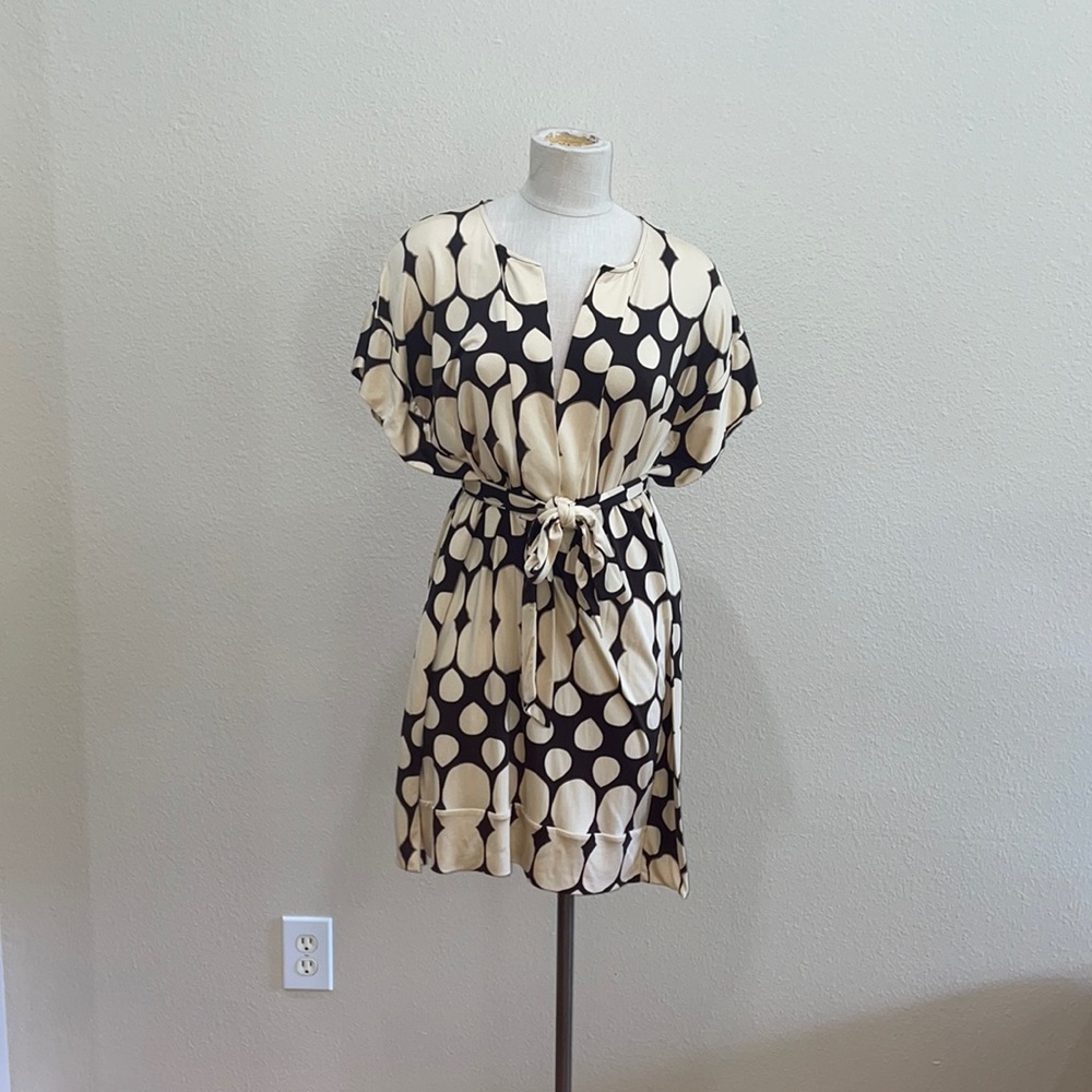 Diane Von Furstenberg Brown & Tan Patterned Dress